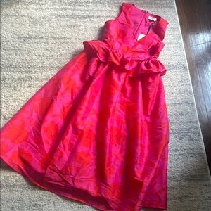Kate Spade Pink Pleated Tie Front Dress